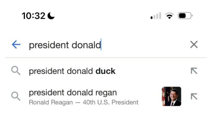 Imagen que compartió Elon Musk en X donde comparte que no aparece en el motor de búsqueda de Google el presidente Donald Trump.