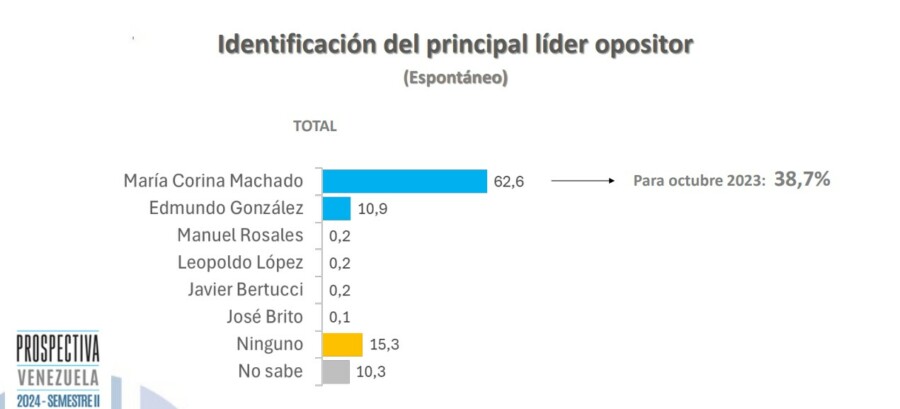 María Corina Machado se perfila como la líder que unifica a la oposición de Venezuela y al mismo tiempo ha endosado su apoyo al diplomático Edmundo González para que compita contra el oficialismo en las elecciones del domingo 28 de julio de 2024. (Fuente: