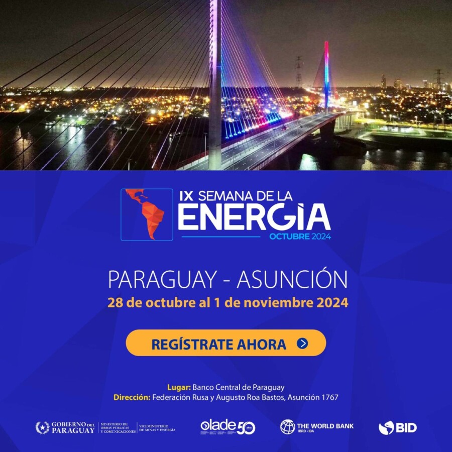 Afiche promocional de la IX Semana de la Energía en Paraguay. 