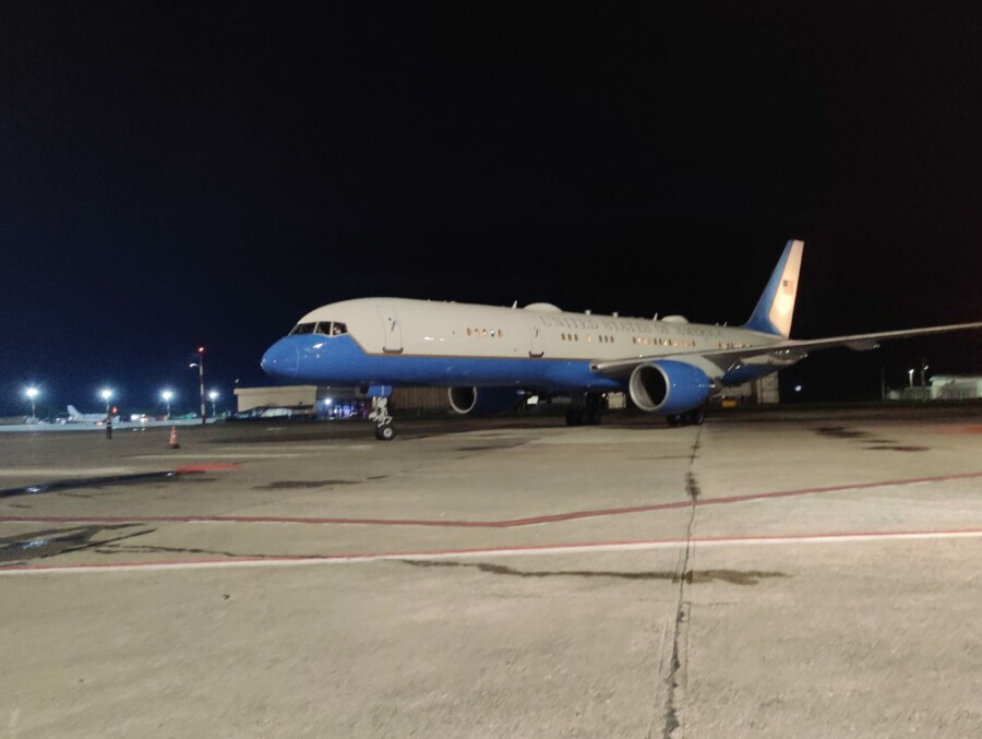 Avión en el que se traslada  Antony Blinken, secretario de Estado de los Estados Unidos. 