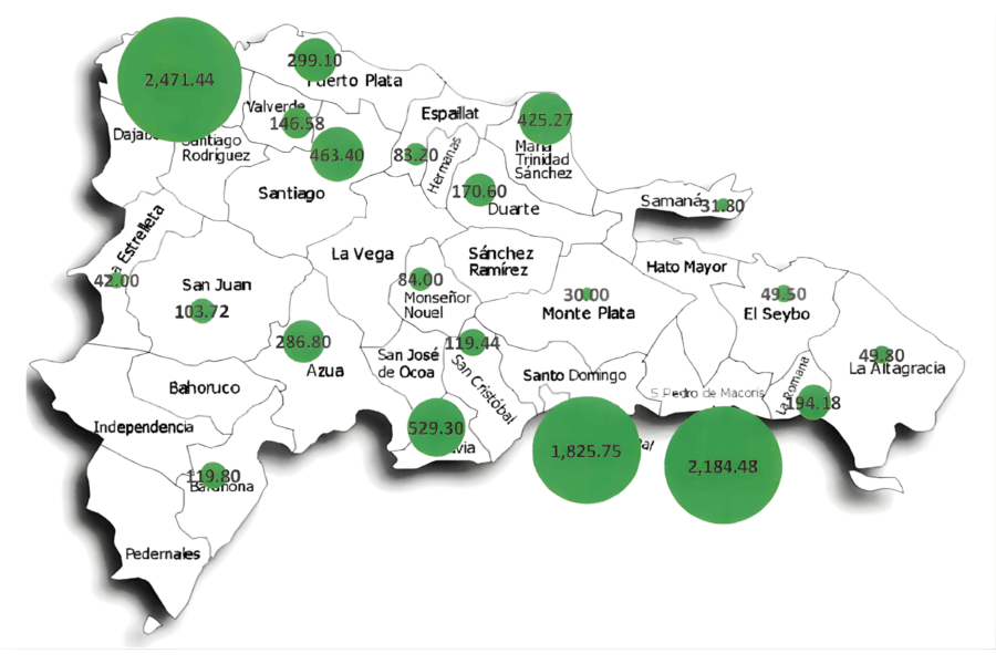 Ubicación geográfica de posible expansión de generación