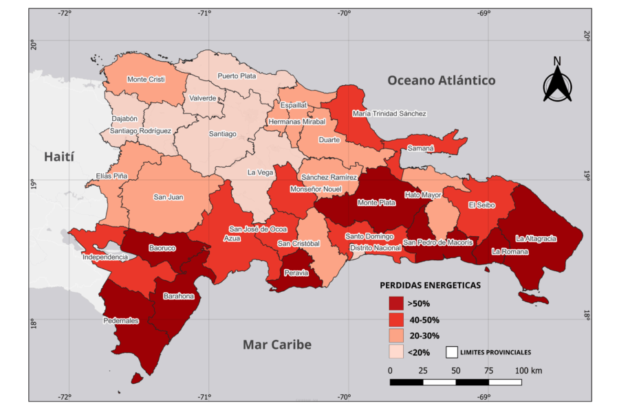 Pérdidas de energía por provincia. Fuente: Adaptado del Plan Integral de Reducción de Pérdidas (2022)[10]